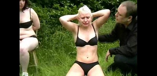  Outdoor pussy whipping to tears